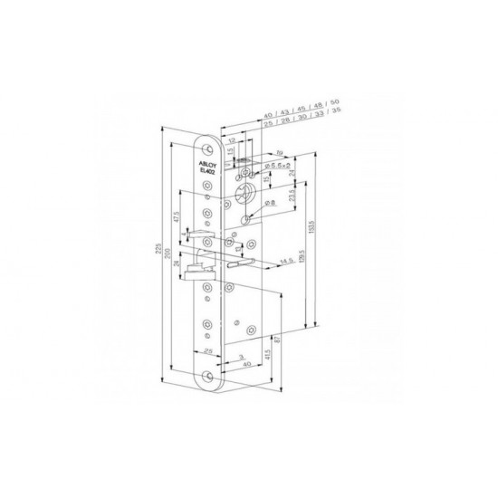 EL402/000000 (закрыт без питания) электромеханический замок Abloy