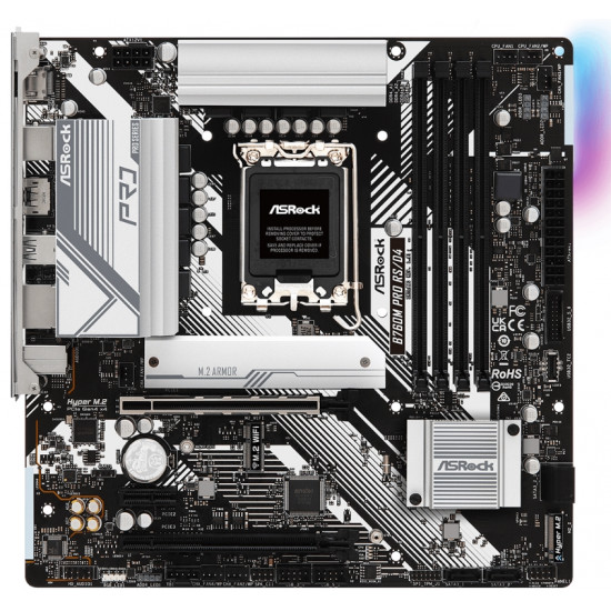 Материнская плата ASRock B760M Pro RS/D4 (mATX, B760, 4xDDR4, 2хM.2, 3хPCIe, 1хHDMI, 1хDisplayPort)