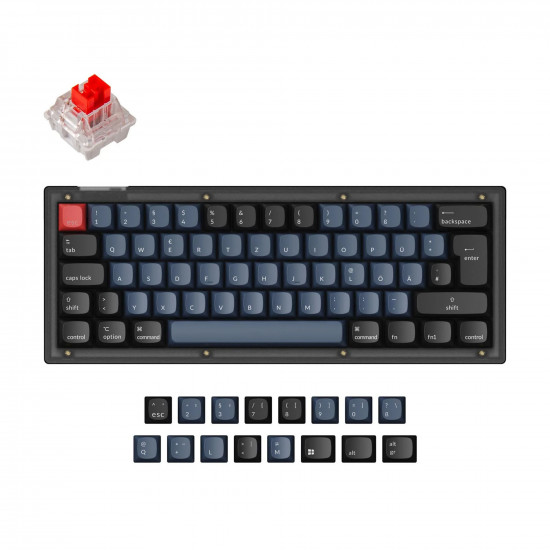 Клавиатура Keychron V4 Black, RGB, Hot-Swap, Keychron K pro Red Switch (V4-A1-RU)