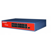 Коммутатор HIVIDEO HI-163P100MPOE, Switch POE 16-ти портовый 100/10MB